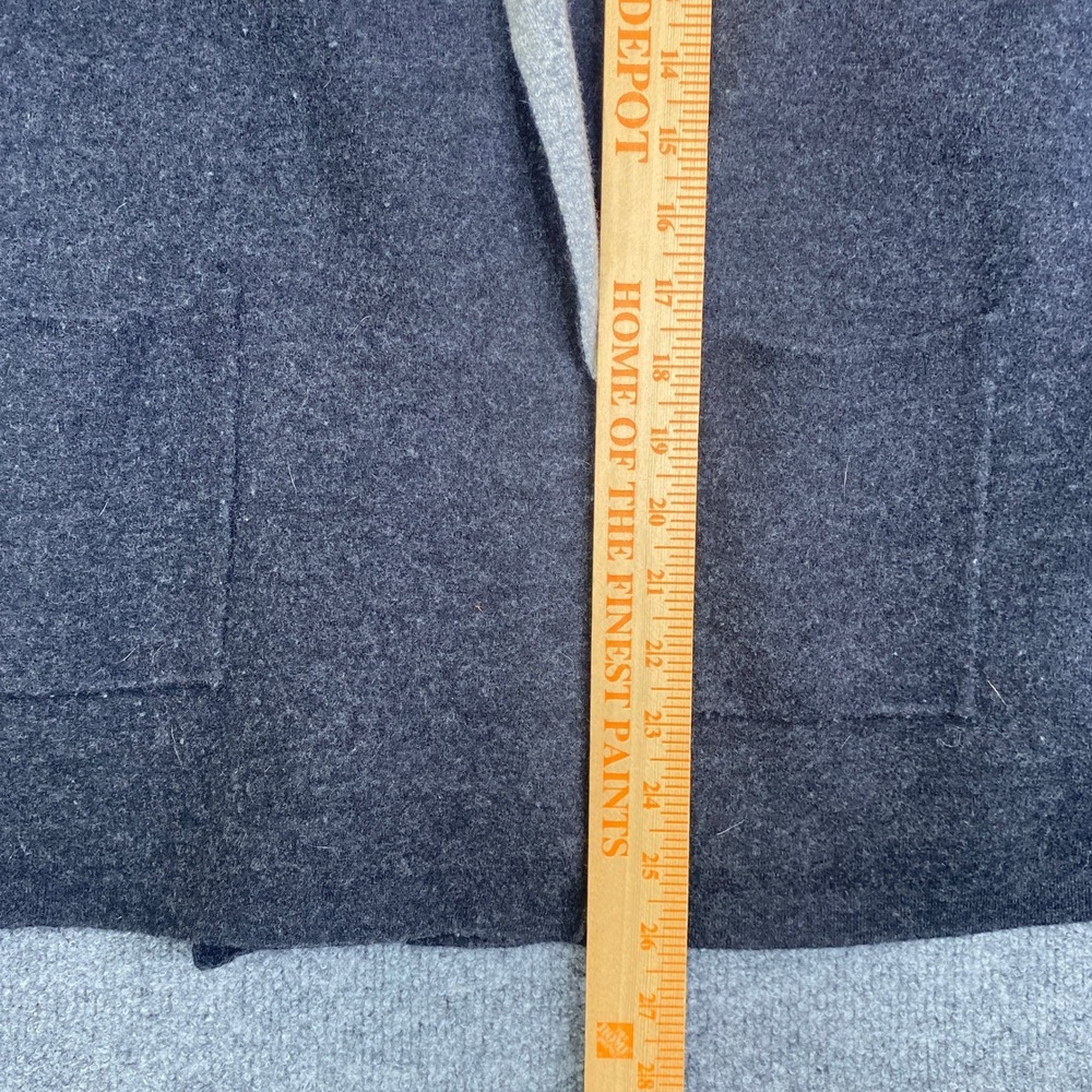 Eileen Fisher Merino Wool Cashmere Blend Open Front Cardigan Gray Charcoal M - Picture 9 of 10
